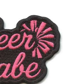 1件啦啦队宝贝星星布贴 运动队精神刺绣熨烫贴 - 彩色 - 查看 6