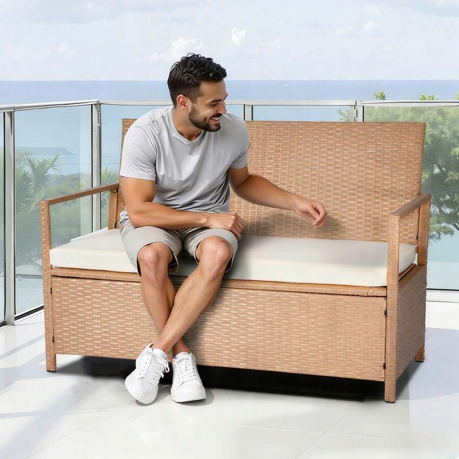 Outdoor Storage Benches - 121x59x81.5cm - View 1