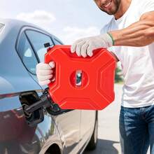 Fuel Container, 5 L, Gas Can With Spout And Lockable Bracket, 15 L/Min Max Flow Rate, Secure & Leak-Proof, Portable Flat Fluid Container For Most Cars Motorcycle ATV UTV, Red - Vehicle, 1-piece, 1.3 Gal, Red - View 1