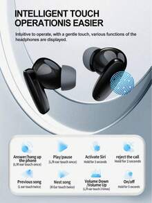 Long-Lasting Battery Life Wireless Headphones, Fast Charging, Low Latency Suitable For Gamers, Deep Noise Cancellation, Wireless Bluetooth Compatible With Apple And Android Systems - one-size - View 6