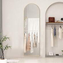 16"X59" Arched Full Length Mirror Full Body Free Standing Floor Mirror, Gold - Gold-arched - View 3