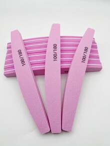 1/10pcs Sponge Nail File And Polishing Block, Double-Sided Design, 100/180 Grit, Professional Nail Shaping & Cuticle Removal Tool, Nail Polishing Block - Multicolor - View 1