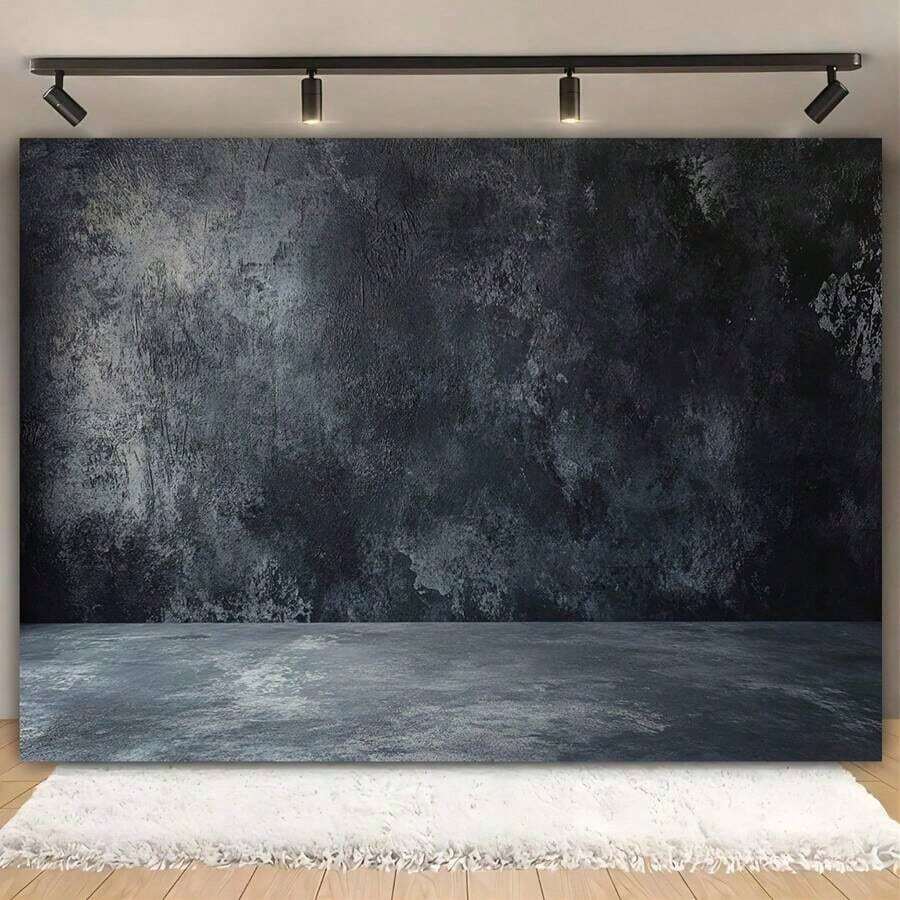 2D Flat Large Size Modern Abstract Black And Gray Photography Background Cloth Neutral Modern Background, Suitable Weddings, Birthdays, Photo Studios  Multifunctional Party Decoration, Durable Fabric Professional Photography, 2D Flat Design - Multicolor - View 1