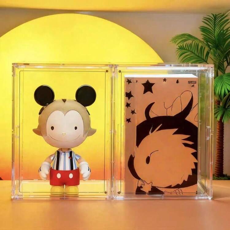 1个/3个手办收纳盒，防尘防潮收纳盒袋，神秘盒展示架，整理收纳盒 - 彩色 - 查看 5