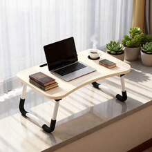 60cm Folding Table - Laptop Desk / Folding Small Table / Dorm Room Bedroom Window Desk / With Cup Holder & Tablet Slot / Random Color - Multicolor - View 4