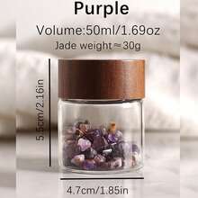 Natural Amethyst Crystal Reed Diffuser Set - Solid Black Walnut Cap, Empty Glass Container For DIY Essential Oil Aromatherapy - Wooden Diffuser Container - View 21