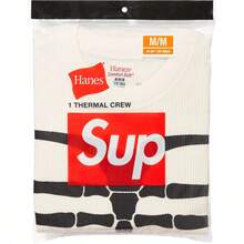 Supreme Hanes Bones Thermal Crew FW25 Unisex (1 Paquete) - Blanco - Ver 3