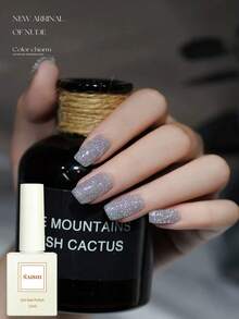 1支/12毫升 2026春夏新款星光钻石闪粉美甲胶 – 白色增白流行美甲闪粉钻石胶，全新升级速干耐磨美甲设计套装，多功能，可搭配LED灯和UV底胶使用，含封层，可实现愈合效果。持久长达28天。 - 彩色 - 查看 5