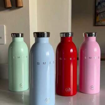 Anti-Drop Minimalist 304 Stainless Steel 24bottles Collab 6-Color Cups, Heat-Resistant Niche