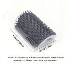 Wall-Mounted Cat Self-Cleaning Grooming Comb | Durable PP Material, Easy-To-Use Adhesive Strip, Convenient Assembly, Space-Saving Design, Ergonomic Pet Grooming Tool For Kittens And Small Dogs | Lightweight, High-Quality Bristles - Multicolor - View 3