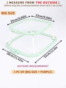 1pc Double-Layer Embroidery Frame Desk-Top DIY Handmade Embroidery Hoop, Made Of High-End ABS Material, Stable Placement, Convenient Embroidery, Groove Design Keeps Fabric Taut And Uniform, Smooth Surface - A - View 21