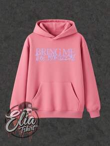 Comfortable Basic Sweatshirt For Everyday Wear. Bring Me The Horizon Music Singer Famous International National Urban Culture Rock Metal Rock N Roll Famous Band Singer Unisex Sweatshirt For Men And Women 50% Cotton 50% Polyester Top Premium Streetwear New Release Immediate Shipping Various Colors!! - Rosa - 查看 2