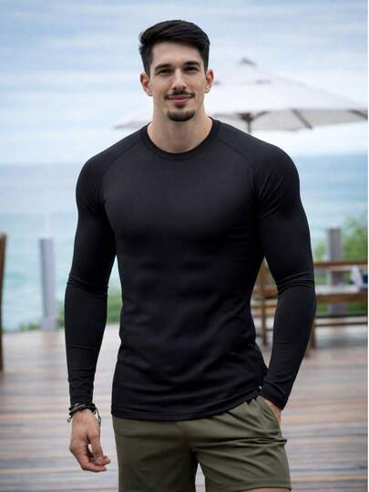 Camisa Térmica Segunda Pele Camiseta Proteção Uv Compressão Frio Calor Blusa Masculina