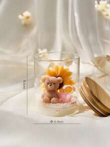 Cute Bear-Shaped Scented Candle, Adorable Bear Birthday Gift, Home Decor Candle Holder, Ideal For Valentine's Day, Christmas, Mother's Day, Also Suitable For Indoor Decoration, Graduation Gift, And Gift For Women - Multicolor - View 13