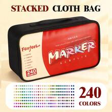 1支装 366/320/288/240/168/120/72/60/48/36/24/12色丙烯马克笔，不透明防水可混色毛笔头，适用于木材、画布、石头、岩石绘画、玻璃、陶瓷、DIY工艺品、美术用品、学生绘画 - 丙烯馬克筆 - 查看 26