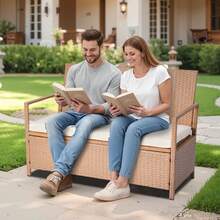 Outdoor Storage Benches - 121x59x81.5cm - View 9