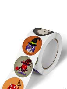1 Roll Halloween Sealing Stickers, Candy Gift Halloween Party Labels - Sticker - View 4