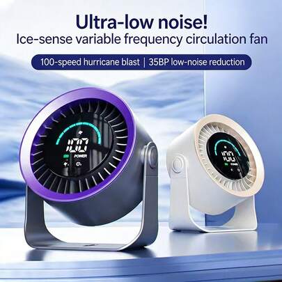 Portable 3-In-1 Octopus Fan, Desktop Clip On Wall Mounted Fan With 7 Blades 100-Speed, 3000mAh Rechargeable Battery, LED Digital Display, Ultra Quiet Motor, No Drill Wall Mount For Office Dorm Baby Stroller Travel, Spring Gift Anniversary Birthday