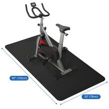 Extra Large Treadmill Mat 152x76cm, Heavy Duty PVC Exercise Equipment Floor Mat For Treadmill, Spin Bike & Home Gym, Noise & Floor Protection - Black - View 2