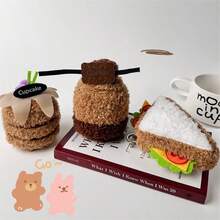 2026新款可爱逼真蛋糕玩偶，三明治毛绒玩具，生日、惊喜、节日、情侣、万圣节、圣诞节、游戏玩家的完美礼物 - 彩色 - 查看 6