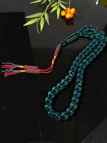 1pc 45-Bead 10mm Tassel Islamic Prayer Beads, High-Quality Unisex Bracelet, Suitable For (Ramadan, Eid, Daily Wear, Personal Devotion, Gifts), Islamic Religious Ritual, Collectible Faith Accessory - Multicolor - View 2