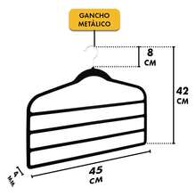 Set Of 5 Slim Non-Slip Velvet Hangers For Pants And Skirts - 查看 7