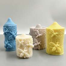 Molde de silicona con forma de cilindro de panal de abeja, diseño único - Blanco - Ver 8