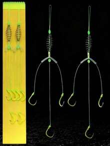 2 Sets Of 6pcs Fish Hook Spring Hook Carp Fishing Tackle, Anti- Big Power Horse Three-Hook Ise-Ni Floating Carp Fishing Rig - Multicolor - View 1