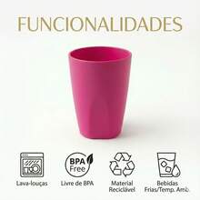Set Of 30 Colorful Plastic Cups 330ml For Schools, Daycare Centers, And Parties - Rose - View 5