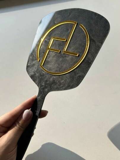 ESPELHO de mao de VIDRO *COM SUPORTE* personalizado GLOW acrilico  para consultorio estudio clínica design