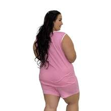 Pijama Short Doll Plus Size Confortável Roupa De Dormir - Multicolorido - Visão 7