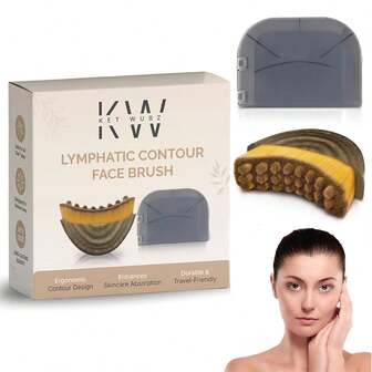 Lymphatic Contour Face Brush, Facial Brush For Lymphatic Drainage, Dry Lymphatic Massage Brush, Face Sculpting Brush, Contour Face Brush, Jawline And Chin Sculpting, Face Depuffer, Facial Tool Hair Styling Kit Hair Tool Kit Beauty Home Hair Accessories