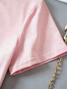 BT21 Characters Graphic Tee Women's Cotton Loose Fit Gifts For Halloween, Christmas, Thanksgiving And New Year - 粉色 - 查看 3