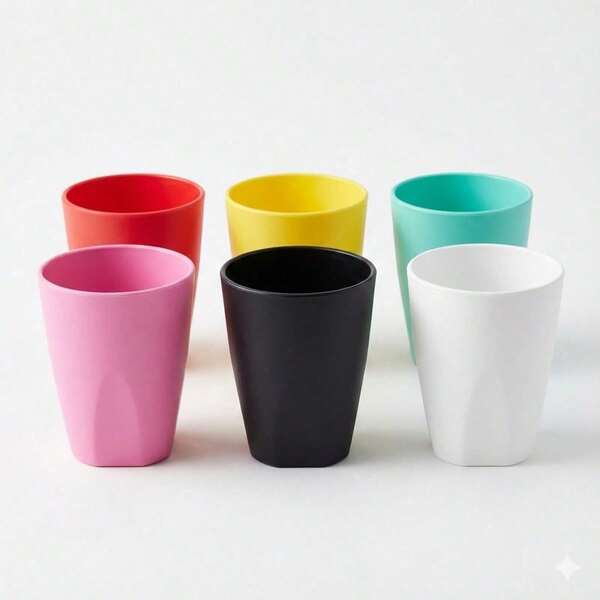 Kit 100 Copos Color 330ml Reutilizável Escolar Creches