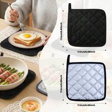 4件套耐热厨房手套、杯垫、台面垫、烘焙配件 - 查看 3