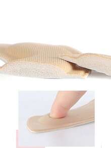 QKC 10片装柔软舒适防摩擦鞋跟贴，防滑鞋跟垫 - 米色 - 查看 3