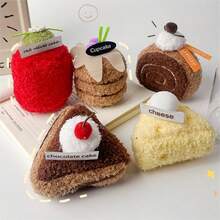 2026新款可爱逼真蛋糕玩偶，三明治毛绒玩具，生日、惊喜、节日、情侣、万圣节、圣诞节、游戏玩家的完美礼物 - 彩色 - 查看 3