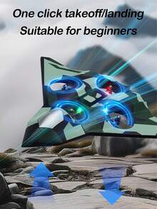 CZ36 Fixed Height Foam Fighter Jet RC Airplane, Crash-Resistant Quadcopter Drone, Birthday Gift - View 8