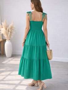 Floral Maxi Dress – Elegance And Comfort - Verde - Ver 3