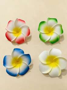 Set de 8 piezas/Pinzas para el cabello con flores hawaianas, Pinzas para el cabello con flores de hibisco y loto, Pinzas para el cabello con flores artificiales, Adecuadas para vacaciones, playa, fiesta, estilo bohemio, Set de pinzas para el cabello con flores de tela de unicolor elegante, Accesorios para el cabello con flores de loto, Pinzas para el cabello, Pasadores para el cabello, Accesorios para la cabeza - Multicolor - Ver 8