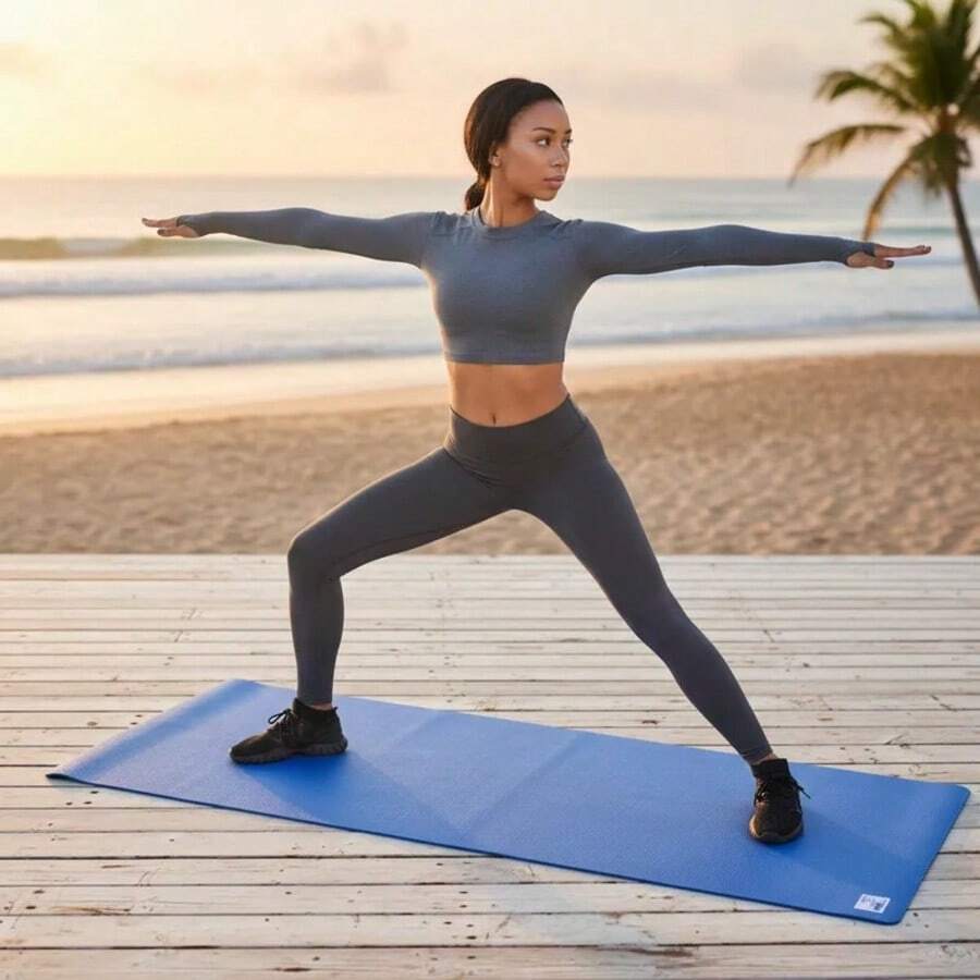 YESH MARKET Home Textiles > Carpets And Rugs > Exercise Mats - Blue - View 1