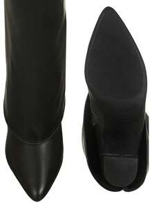 Women's Ankle Boot With High Block Heel And Pointed Toe - Elegant Fashion Style - GiGiL - الأسود - مشاهدة 6