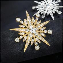 2026 New Crown Star Brooch, Inlaid With Shiny Rhinestones, Gold-Tone Pin, Women's Accessory With Safety Clasp, Gift Box Included - Multicolor - View 4