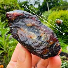 [1pc Natural Amber Stone] Natural Amber Stone - 1pc Elegant Jewelry Making, Science Education Display, Collector's Gift - Decorative Crystal-Like For St. Patrick's Day, Easter, Mardi Gras - Orange - View 5