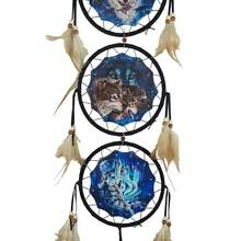 Dream Catcher With Animal Design Bedroom Wall Hanging Boho Home Decor Feather Ornament Unique Craft Pendant 6 Inch Owl - Dc22 6inch Owl - 查看 2