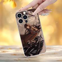 Caballos: marrón blanco negro arte pacífico.funda de teléfono Fundas compatibles con ,Apple,VIVO,OPPO,,, y Honor.Fabricadas en silicona TPU,ofrecen protección contra golpes y caídas. - transparente - Ver 5