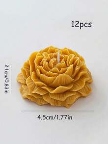 1支牡丹香氛蜡烛（限量牡丹香型），适合学生、节日礼物、返校季、宿舍装饰、婚礼、母亲节、情人节、圣诞节（天然蜡材，手工花卉设计，持久留香） - 莫蘭迪黃 - 查看 9