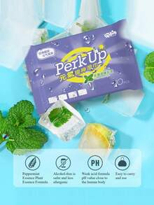Cooling Wet Wipes, Refreshing Sweat & Oil Removing Facial Cleansing Wipes - Multicolor - View 2