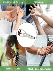 手指按摩器，手部按摩器，缓解腕管综合征。双面硬木按摩滚轮工具，有助于改善血液循环，缓解手指肌腱炎、手部疼痛和压力。 - 查看 8