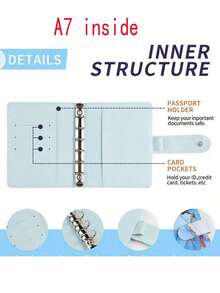 Random A6 Size European & American New Marble Pattern PU Leather Notebook/Loose-Leaf Binder - Multicolor - View 8